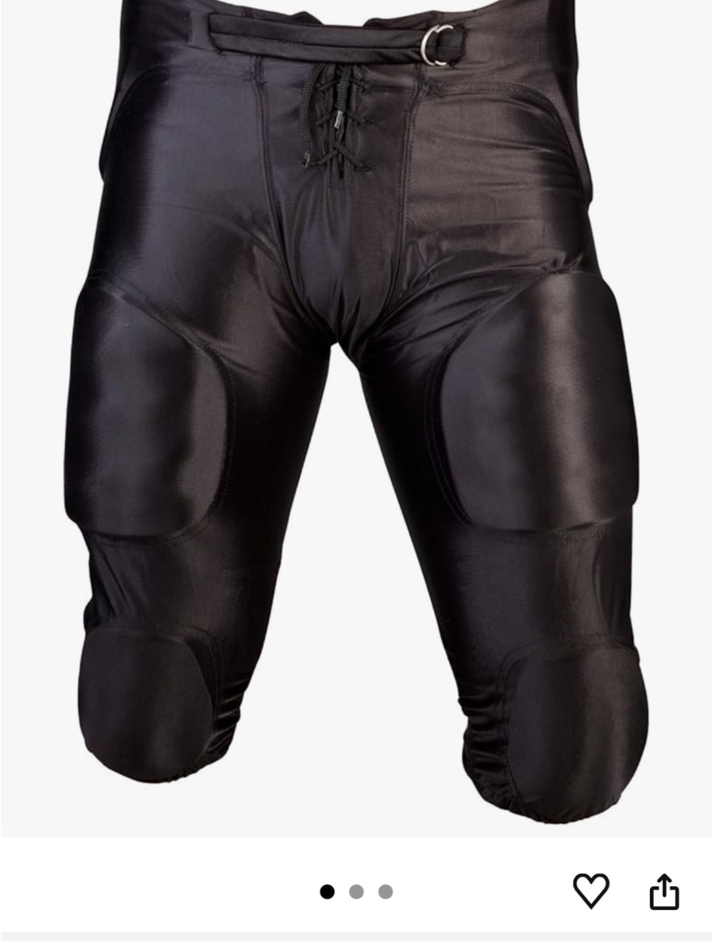 NWT Cramer 3037 Dazzle Game Pant Youth XL 7-Pad Football Pant Black Lace Up